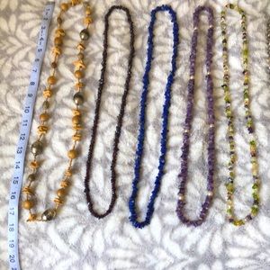 Assorted necklaces all natural materials